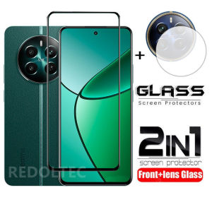 Realme 12+ 12 Plus 5G 2 in 1 Screen Protector + Protector For Realme 12Plus Full Cover Tempered Glass Full Glue Film Protection With Camera Protection