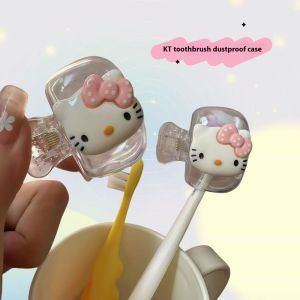 Cute Kitty Toothbrush Head Cover Dustproof Portable Travel Storage Case