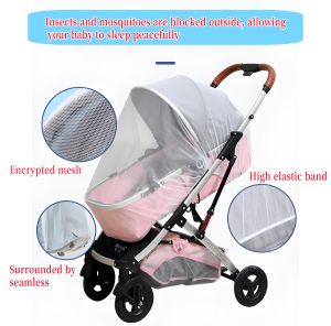 Baby stroller mosquito net cover universal printed baby mosquito net trolley pinalaki na naka-encrypt na mesh na takip ng lamok