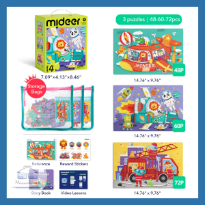 (Level 4 - Transportation) Mideer Level Up Puzzle (Age 3.5+) - Children Kid Early Development Educational Jigsaw Toy Fun Activity Kid Christmas Birthday Present Gift