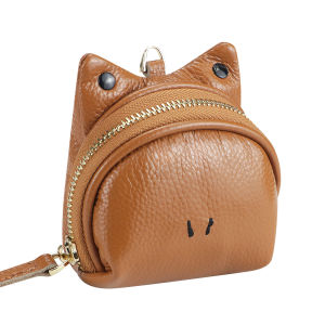 Royal Bagger Cute Genuine Leather Keychain Coin Purse for Women Retro Mini Card Holder Stylish & Compact Storage Bag 3164