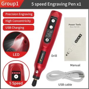 Hanson8 USBCordless Drill Charging Drill LED Woodworking Cordless Engraving Pen Micro Rotary Tool DremelEngraving Machine 8K3Q7