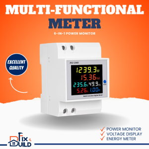 6IN1 Din Rail AC Monitor 110V 220V Voltage Current Power Factor Active KWH D52-2066 Electric energy Frequency meter
