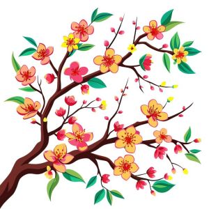 Hình ủi Hoa Đào Tranh in áo Mặc Tết 2025  cute in áo tại nhà bằng bàn ủi (Nhiều kích cỡ & Mẫu)-NHẬN IN SỈ THEO YÊU CẦU.INBOX SHOP.