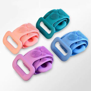 ขายดี ที่ขัดหลัง ซิลิโคนขัดหลัง ซิลิโคนถูหลัง Silicone Bath Towel Body Wash ที่ถูหลัง ซิลิโคนขัดผิว ถูหลัง ที่ขัดผิว ที่ขัดผิวกาย แปรงขัดตัว แปรงอาบน้ำ ซิลิโคนนุ่ม ไม่เจ็บ ทำจากซิลิโคนที่มีคุณภาพสูงปลอดสาร BPA ขนาด 60*11 ใช้ได้ 2 ด้าน ((คละสี))