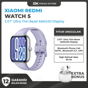 Xiaomi Redmi Watch 5 2.07 Inch AMOLED 5 GNSS Battery 24 Hari Support Telepon Bluetooth