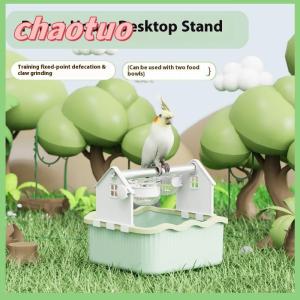 chaotuo Parrot Máy Tính Để Bàn Đứng Perches Đứng Parrot Poop Đứng Rack Tập Thể Dục Sân Chơi Có Thể Tháo Rời Bảng Đứng Chim Đào Tạo Nguồn Cung Cấp