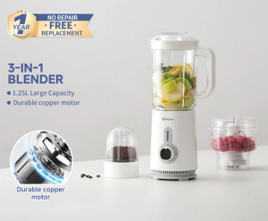 Simplus 3 in 1 Food Processor 005-380W-1.25L-White