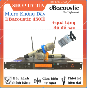Micro không dây dBacoustic DB450II - 5 chế độ ECHO thiết kế sang trọng cho không gian sử dụng. Bảo hành 12 tháng.