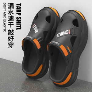 Free Shipping MenS New Summer Outdoor Clogs Large Size 46 MenS Sandals Dual-Purpose Non-Slip Thick-Soled Beach Slippers MenS Sandals Dual-Purpose Non-Slip Thick-Soled Beach Slippers