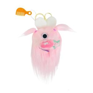 Cartoon Pendant Keyring Long Hair Monsters Keychain Ornament Portable Plush Doll Keyholder for Handbags Backpacks Gift