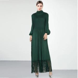 Nova quality⭐One person one pleat ⭐New Miyake ruffled three-dimensional petal sleeve fringed hem pleated dress