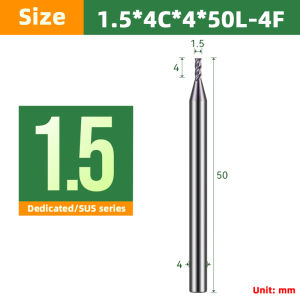 High-Efficiency Stainless Steel Carbide Milling Cutter 4Flute Double Core Diameter U Groove For End Mill SUS304 CNC Cutting Tool