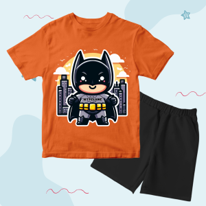 Baju Kaos Setelan Anak Laki Laki Karakter Batman Mini Superhero Lucu 1 - 10 Tahun - Code8.id - DTF