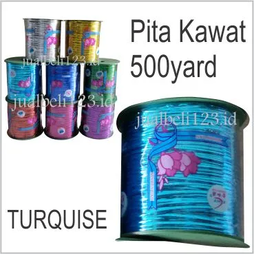 Pita Kawat Souvenir Metalik gulungan Besar 500y