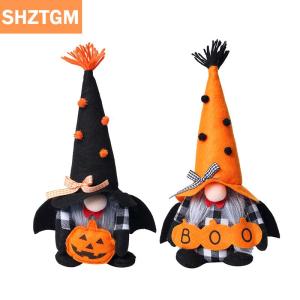 [COD] SHZTGM ตุ๊กตาแคระแม่มดฮาโลวีนถาดตกแต่งเป็นชั้นตกแต่งโต๊ะรับประทานอาหารกลางโต๊ะของขวัญตุ๊กตาเอลฟ์ยัดนุ่น