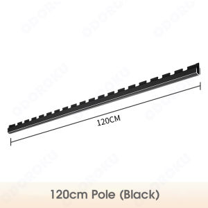 ODOROKU 1.2/1.5/2/2.4m Aluminum Windproof Clothes Drying Rod Ceiling Wall Mounted Laundry Rack Windproof Hooks Garment Clothing Bar Closet Storage Hanging Bar Heavy Duty Rustproof