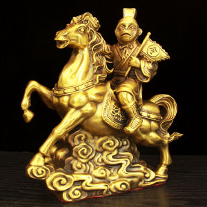 Tượng linh vật con khỉ mã thượng phong hầu bằng đồng thau phong thủy Hồng Thắng