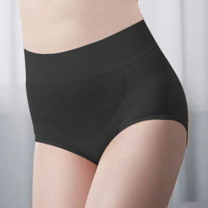 Japanese 3D Honeycomb Warm Womb Panty High Waist Cotton Panties Hip Lifting Briefs Shapewear Underwear 40-85Kg