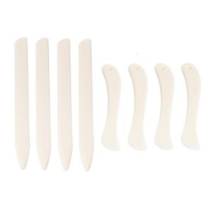 8Pcs FLeather Creaser Fabric Creasing Tool Sewing Plastic Bone Folder for Leathercraft Burnishing Bookbinding Project