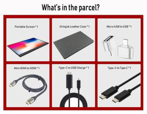 Monitor 15.6 Inch 75Hz Portable Gaming Monitor 1080P For PS4 Xbox Switch Phone Laptop