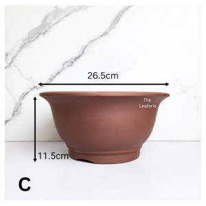 The Leaferie Bonsai Pot / Tray (Series 52) . Plant pot . Zisha . Flowerpot . Purple Sand Planter