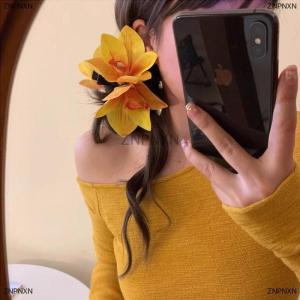 [COD] ZNPNXN New Flower Hair Claws For Women Fashion Light Luxury Side Clips French Elegant Temperament Head Accessories