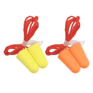 5 Pairs Foam Earplugs Noise Reduction Earplug with Lanyard Ear Protections Noise Cancelling Soft Ear Plugs for Study
