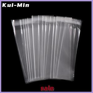 Kui-Min 100Pcs Clear Self Sealing Long Candy Treat Bags 5x20CM Pretzel Rod Bags Resealable Bag For Packaging Candy Gifts Favors