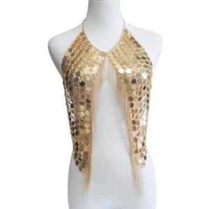 Áo lót nữ Dây chuyền dây chuyền kim loại cơ thể sequin cơ thể dây chuỗi bạc/Vàng Phụ kiện quần áo vật liệu hợp kim
