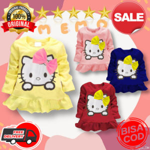 Baju Anak Perempuan 2 1 Tahun  Baju Bayi Perempuan Lucu Kado Bayi Lengan Panjang Umur 1 2 3 4 5 Tahun 0 6 Atasan Kekinian Muslim Import Murah Terbaru  Baju Anak Cewek Kasual Korean Style Korea Gratis Ongkir cod Kaos  HELLO KITTY RUMBAI DAIROKU