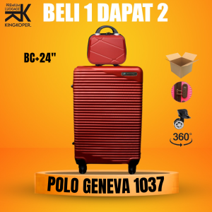 Koper Polo Set 2 Ukuran bagasi - koper polo - Tas Travel - fiber hardcase - make up - anti pecah - murah - roda 4 - anti air - 4 roda - garansi - 2 in 1 - import - bayar di tempat - beli 1 gratis 1 - gratis ongkir - promo besar