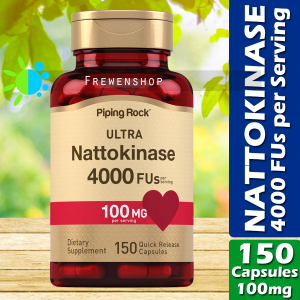 NATTOKINASE 4000 FUs 100mg (per Serving) 150 Capsules Fibrinolytic Units Supplement