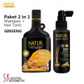 NATUR Paket 2in1 Shampoo & Hair Tonic GINSENG Perawatan Rambut Rontok. 