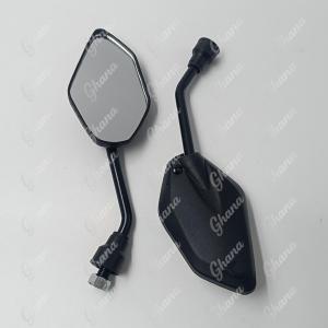 Universal Honda Yamaha Side Mirror Black Stem Finish Easy Install Adjustable Motorcycle Accessories
