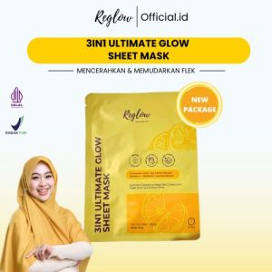 Reglow Masker Sheet Mask Skincare dr Shindy Ori 3in1 Ultimate Glow With Jeju Lemon