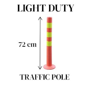 SAFETY POLE TRAFFIC PVC POLE REFLECTIVE STICKER 77CM / 72CM HEAVY DUTY/LIGHT DUTY
