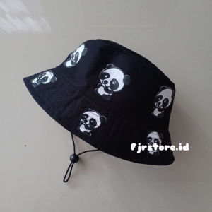 Topi Bucket Anak LakiLaki Dan Perempuan Motif Panda Lucu - Topi Anak Cowok Cewek Terbaru