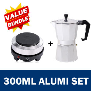 AKIRO MALAYSIA [VALUE BUNDLE] Rust-Proof Moka Espresso Maker Electric Stove Adjustable Heat Coffee Brewer Pembancuh Kopi 咖啡壶