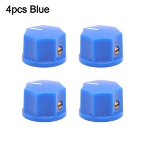 MINIFELE 262 4Pcs 6.35mm 1/4 Inch Shaft Hole Pointer Control Knob ABS Plastic 15x10.5mm Guitar Effect Pedal Knob Side Set Screw Potentiometer Knob for Guitar Amp Effect Pedal