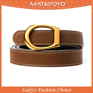 MATEYOYO เข็มขัดแฟชั่นผู้หญิงเข็มขัดเข็มขัดแนวเรโทรเข็มขัดหนังหรูหราเข็มขัดหนังวัวปรับได้สำหรับเด็กผู้หญิงเข็มขัดหนังยาวเสื้อโค้ทหัวเข็มขัดอัลลอยเข็มขัดลำลองมีกระดุมตัวอักษร