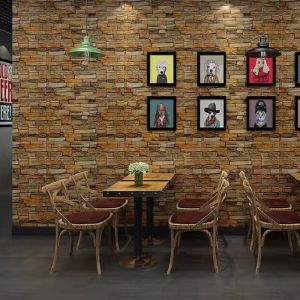 Bricks Foam Room Design Antifouling for Cement Wall 70x77cm Retro Wallpaper Sticker Waterproof 3d Wall Paper Self Adhesive for Plywood wall Bedroom Kitchen Living Room