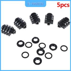 【E-WOITD】 5pcs 6.35mm 6.35 6P 6PIN STEREO AUDIO Microphone FEMALE SOCKET JACK CONNECTOR