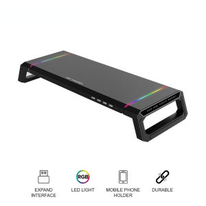 Gigaware Ice Coorel T1 RGB Desktop Monitor Riser Multifunction Foldable USB Computer Screen Riser