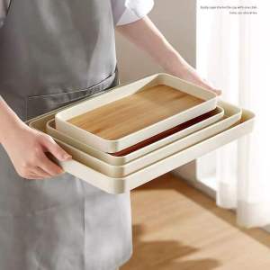 Home Signature Nordic Serving Tray Tea Cup Water Cup Tray Living Room Minimalist Rectangular Round Fruit Plate/Accessories