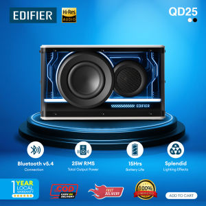 Edifier QD35 - Tabletop Bluetooth Speaker | 35W GaN charger | AUX In | USB A | Gallium Nitride Smart Charging | Hi-Res/Edifier QD25 Tabletop Bluetooth Speaker