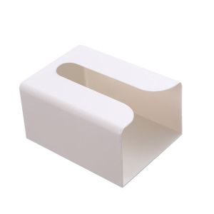 LINSBAYWU Bathroom Kitchen Plastic Punch-Free Paper Towel Holder Tissue Box Removable Storage Rack