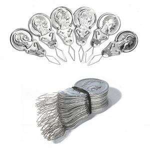 XYAX(XUNJIE) Thread Leading Tool 50Pcs Hot Sale Hand Sewing Bow Wire Threader Hand Sewing Sewing Stitch Insertion Tool Silver Color Wire Leader -threader Threader Stitch Tools