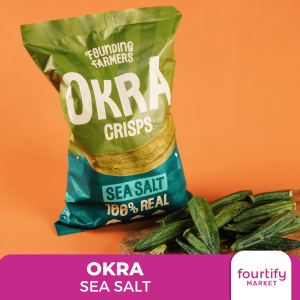 Founding Farmers Okra Veggie Crisps in Sea Salt 70g | Vegan No Cholesterol Fiber Source