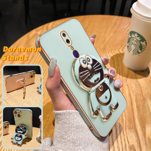 Casing Ponsel untuk OPPO F11 Pro A9 A9x F9 Pro F5 Youth F7 A7x Realme 2 Pro U1 Case sarung HP desain Phone Stands baru pola Doraemon lucu kartun Cases pola lapisan tipis melindungi Kesing tahan Casing guncangan Softcase